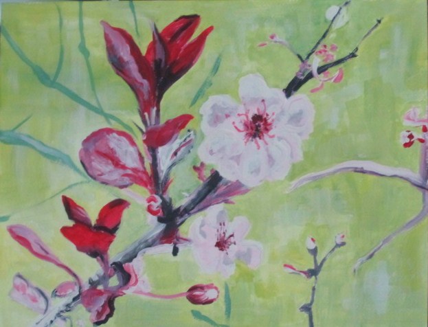 cherry blossom flower art. The flower#39;s soft petals