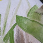 dancing tulips leaf brushwork